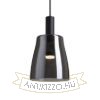 BELLINI M LED függö lámpa fekete füstös üveg 230V LED 5W 30°  3000K