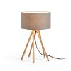 EL PASO asztali lámpa szürke bambusz 230V E14 11W