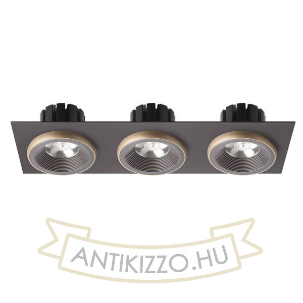 SHARM SQ III süllyesztett lámpa barna/gyöngyházarany  230V LED 3x10W 24°  3000K