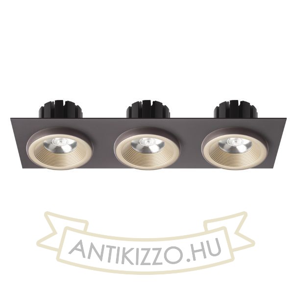 SHARM SQ III süllyesztett lámpa gyöngyházarany/barna  230V LED 3x10W 24°  3000K