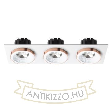 SHARM SQ III süllyesztett lámpa fehér réz 230V LED 3x10W 24°  3000K