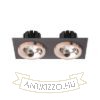 SHARM SQ II süllyesztett lámpa fekete réz/réz 230V LED 2x10W 24°  3000K