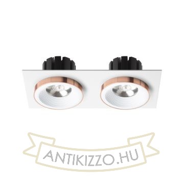 SHARM SQ II süllyesztett lámpa fehér réz 230V LED 2x10W 24°  3000K