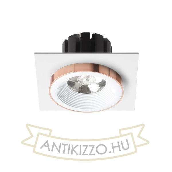 SHARM SQ I süllyesztett lámpa fehér réz 230V LED 10W 24°  3000K