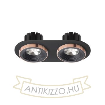 SHARM R II süllyesztett lámpa fekete/fekete réz 230V LED 2x10W 24°  3000K