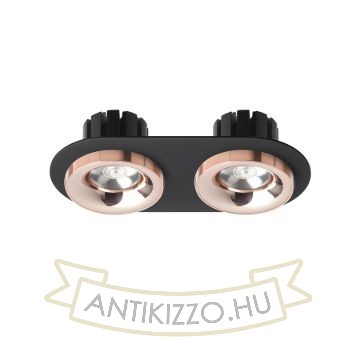 SHARM R II süllyesztett lámpa fekete réz/réz 230V LED 2x10W 24°  3000K
