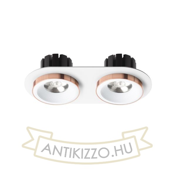 SHARM R II süllyesztett lámpa fehér réz 230V LED 2x10W 24°  3000K