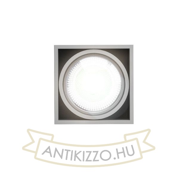 EX 111 mennyezeti lámpa szögletes ezüstszürke  230V/12V G53 50W