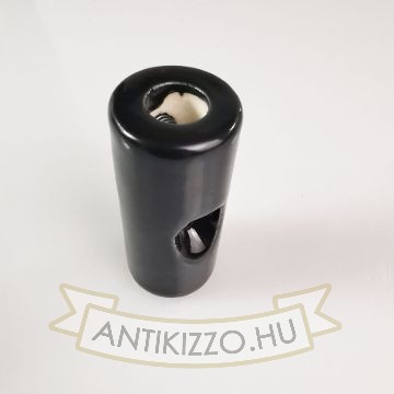 Fekete porcelán kábelvezető mennyezeti rögzítéshez