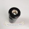 Porcelán Kábel vezető, mennyezeti, fekete - textil vezetékhez