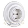 Porcelán konnektor, falba süllyesztett	