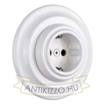 Porcelán konnektor, falba süllyesztett	