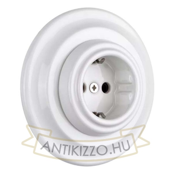 Porcelán konnektor, falba süllyesztett	
