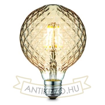LED dekoratív borostyán színű üveg búrával - 4W - 2700K