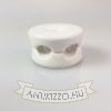 Fehér porcelán kábelvezető 2 vezetékhez