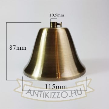 „Harang alakú antik bronz mennyezeti tárcsa 115 mm átmérővelbronz