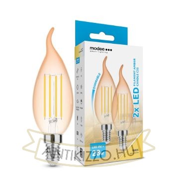 LED Filament Amber Gyertya FL C35 4W E14 320° 1800K (300 lumen) dimm.