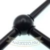 Dekor gömb, 3 furattal - M10x1 - Fekete