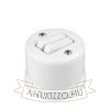 Porceláncsillárkapcsoló, falonkívüli, fehér, alternatív, 106+6