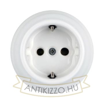 Porcelán hálózati konnektor falon kívüli - fehér