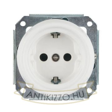 Fehér porcelán konnektor betét, süllyesztett