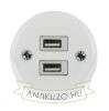 Porcelán USB csatlakozó falonkívüli, fehér
