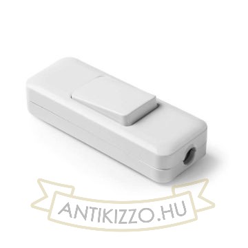 Fehér zsinórközi kapcsoló kétpólusú 2A 250V