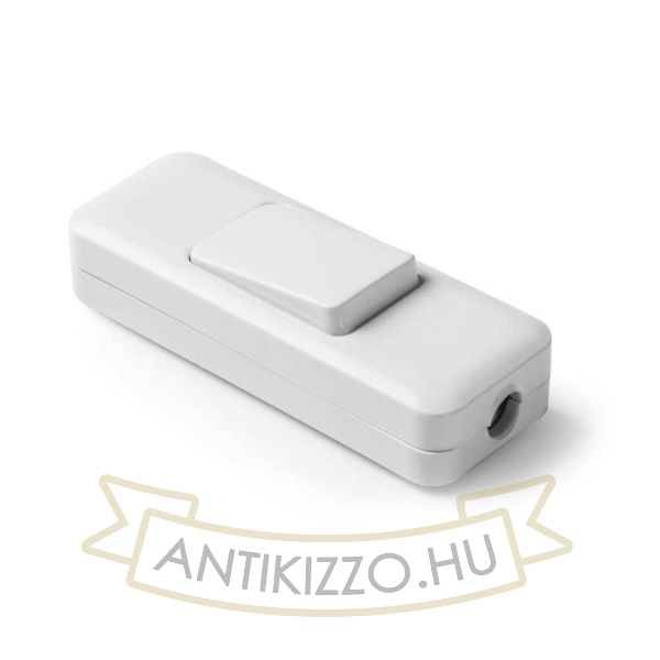Fehér zsinórközi kapcsoló kétpólusú 2A 250V