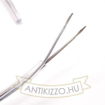 Átlátszó csillárvezeték 2×0,75 mm² keresztmetszettel