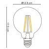 LED filament dekor izzó - G125 - 9 watt 1000LM