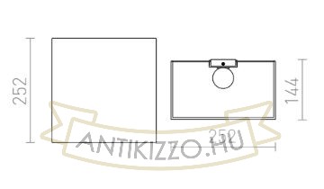 LOPE W 25/14 fali lámpa  Polycotton fekete/fehér PVC 230V LED E27 15W