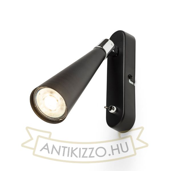 ALEXIS fali lámpa fekete króm 230V LED GU10 5W