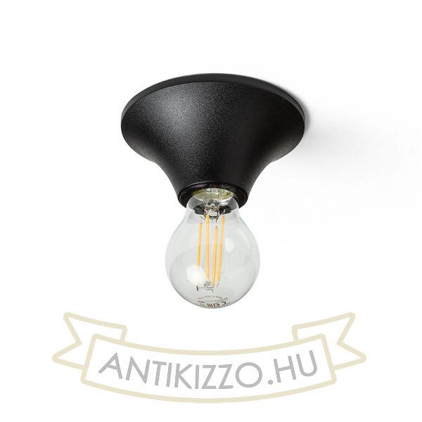 BOY mennyezeti lámpa fekete műanyag 230V LED E27 11W IP44