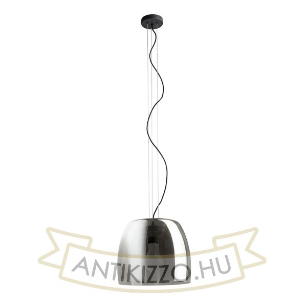 ORLANDO 35 függő lámpa füstös üveg/fekete 230V LED E27 24W