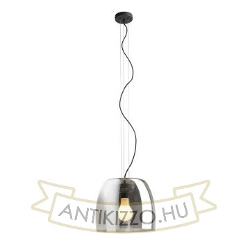 ORLANDO 35 függő lámpa füstös üveg/fekete 230V LED E27 24W
