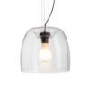 ORLANDO 35 függő lámpa tiszta üveg/fekete 230V LED E27 24W