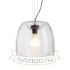 ORLANDO 35 függő lámpa tiszta üveg/fekete 230V LED E27 24W