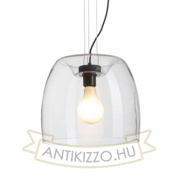ORLANDO 35 függő lámpa tiszta üveg/fekete 230V LED E27 24W