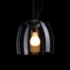 ORLANDO 35 függő lámpa tiszta üveg/fekete 230V LED E27 24W
