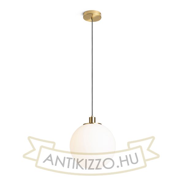 BOULDER 30 függő lámpa opál üveg/szálcsiszolt sárgaréz 230V LED E27 15W