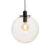 BOULDER 30 függő lámpa tiszta üveg/fekete 230V LED E27 15W