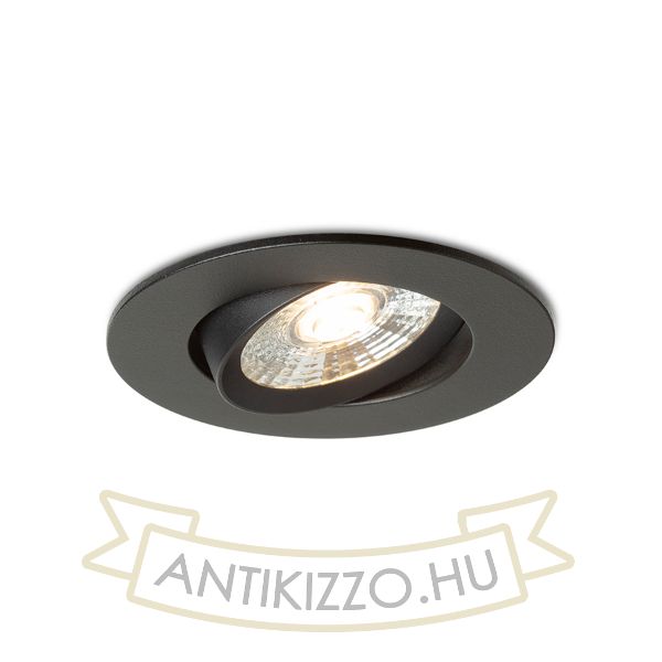 NEFRIT DIMM süllyesztett lámpa fekete 230V LED 6W 36° 3000K
