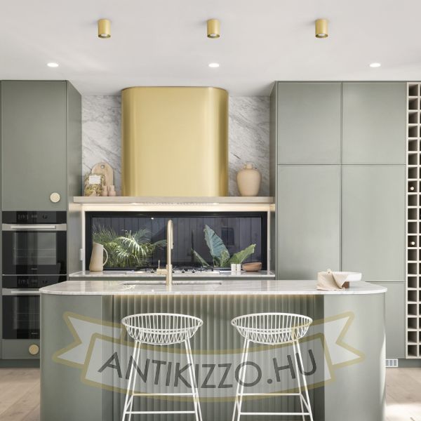 MANTOVA I mennyezeti lámpa szálcsiszolt sárgaréz 230V LED GU10 7W