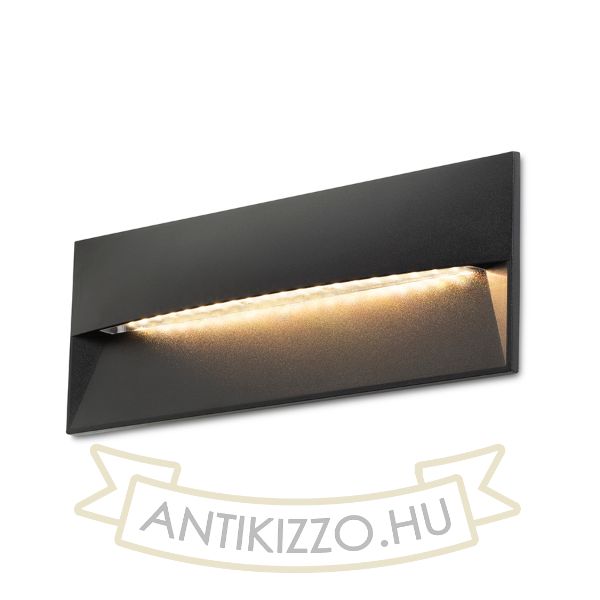 REP 27 süllyesztett lámpa fekete 230V LED 10W 90° IP65 3000K