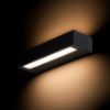 ASTER 25 fali lámpa fekete tej akril 230V LED 2x6W IP65 3000K