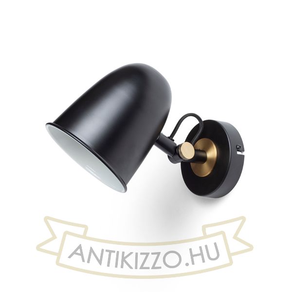 DANNY fali lámpa fekete sárgaréz 230V LED E14 5W