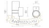MANO fali lámpa szálcsiszolt sárgaréz/fekete 230V LED GU10 2x8W IP54