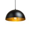 GLADYS 30 függő lámpa fekete/aranysárga  230V LED E27 15W