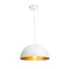GLADYS 30 függő lámpa fehér/aranysárga  230V LED E27 15W