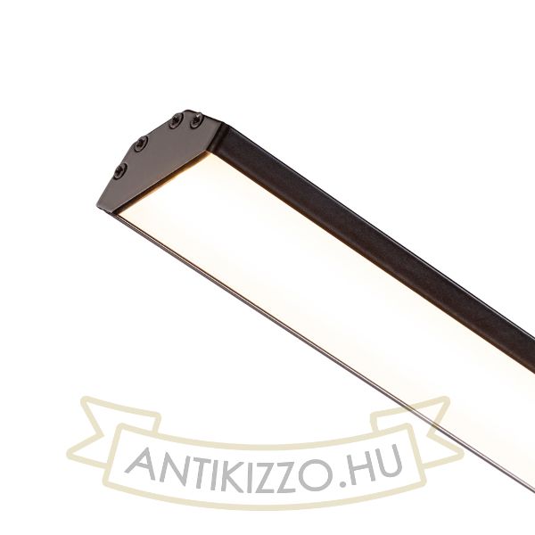 LED PROFILE J felületre szerelhető 1m fekete matt akrilát/alumínium 